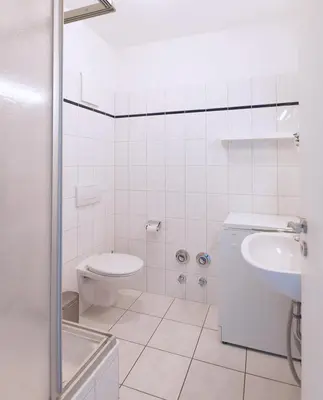 Ein Badezimmer in der Unterkunft Haus am Brunnen Haus 