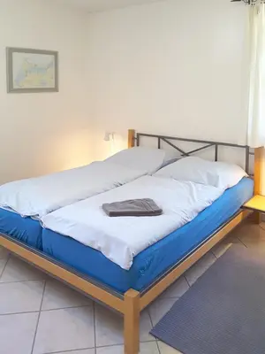 Ein Bett oder Betten in einem Zimmer der Unterkunft Eichenpark Haus 1 Wohnung 3