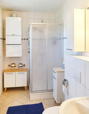 Küche/Küchenzeile in der Unterkunft Haus an der Birke