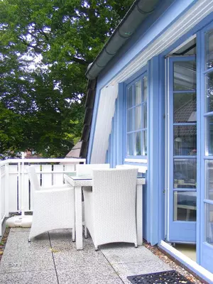 Ein Balkon oder eine Terrasse in der Unterkunft Eichenpark Haus 3 Wohnung 5