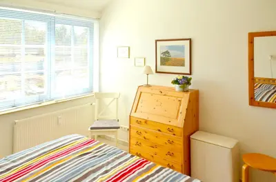 Ein Bett oder Betten in einem Zimmer der Unterkunft Eichenpark Haus 4 Wohnung 6
