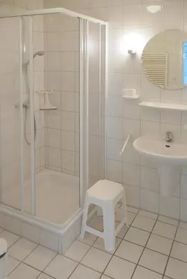Ein Badezimmer in der Unterkunft Eichenpark Haus 4 Wohnung 6