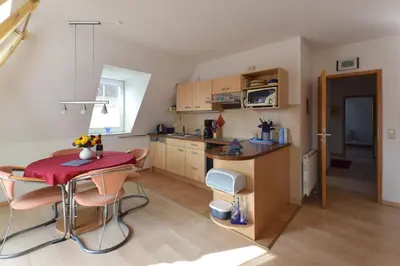 Küche/Küchenzeile in der Unterkunft Haus Albatros Albatros Wo 4