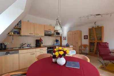 Küche/Küchenzeile in der Unterkunft Haus Albatros Albatros Wo 4