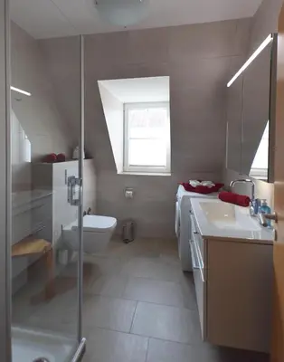 Ein Badezimmer in der Unterkunft Haus Albatros Albatros Wo 4
