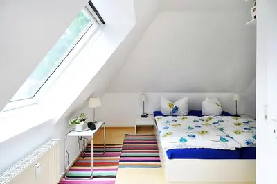Ein Bett oder Betten in einem Zimmer der Unterkunft Eichenpark Haus 1 Wohnung 6