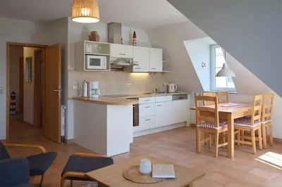 Küche/Küchenzeile in der Unterkunft Haus Albatros Albatros Wo 3