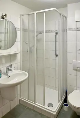 Ein Badezimmer in der Unterkunft Romantischer Winkel W3