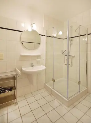 Ein Badezimmer in der Unterkunft Eichenpark Haus 4 Wohnung 2