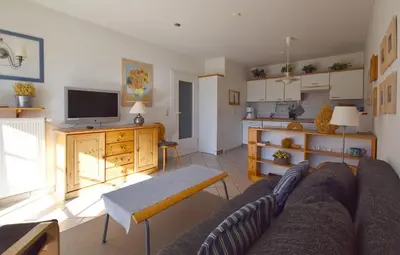Küche/Küchenzeile in der Unterkunft Eichenpark Haus 4 Wohnung 2