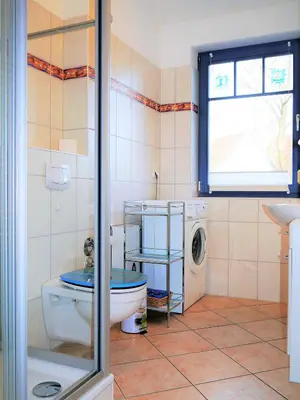Ein Badezimmer in der Unterkunft Moewennest