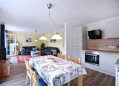 Küche/Küchenzeile in der Unterkunft Mühlenpark 1 Mühlenpark Haus 4 Wo 14