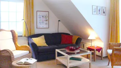 Ein Sitzbereich in der Unterkunft Buchengrund Wo 3