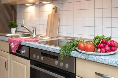 Küche/Küchenzeile in der Unterkunft Buchengrund Wo 3