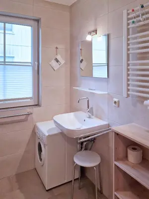 Ein Badezimmer in der Unterkunft Haus Albatros Albatros Wo 2