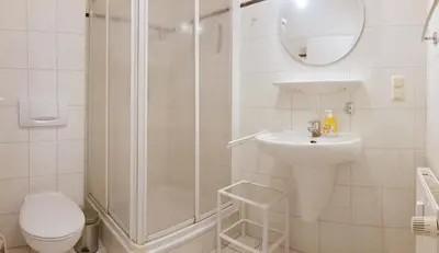 Ein Badezimmer in der Unterkunft Eichenpark Haus 4 Wohnung 7