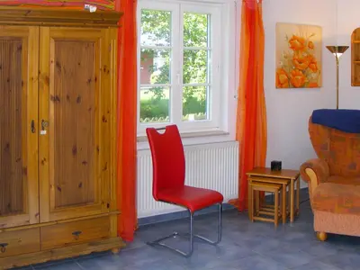 Ein Sitzbereich in der Unterkunft Erlengrund 10