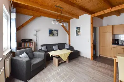 Ein Sitzbereich in der Unterkunft Ankerplatz RH 6