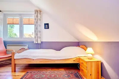 Ein Bett oder Betten in einem Zimmer der Unterkunft Am Redensee