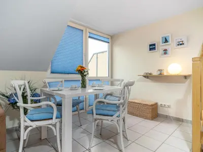 Ein Sitzbereich in der Unterkunft Residenz am Strand Wohnung 4-63