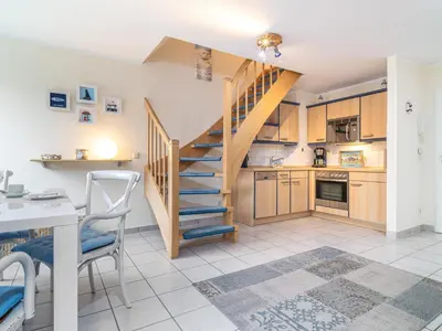 Küche/Küchenzeile in der Unterkunft Residenz am Strand Wohnung 4-63