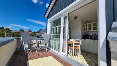 Ein Balkon oder eine Terrasse in der Unterkunft Wieckinger