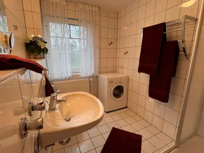 Ein Badezimmer in der Unterkunft 