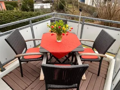 Ein Balkon oder eine Terrasse in der Unterkunft 