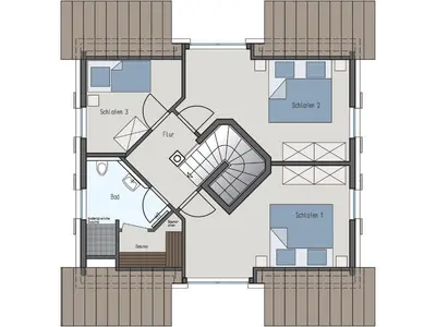 Grundriss der Unterkunft Ferienhaus Schilfrohrsänger, Fuhlendorf
