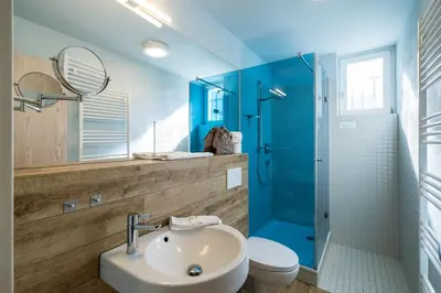 Ein Badezimmer in der Unterkunft Haus am Schilf - Wohnung 1
