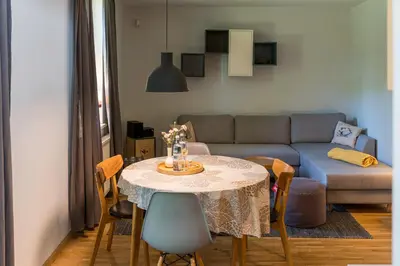 Ein Sitzbereich in der Unterkunft Haus am Schilf - Wohnung 1