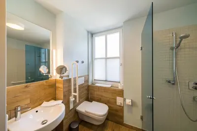 Ein Badezimmer in der Unterkunft Haus am Schilf - Wohnung 2