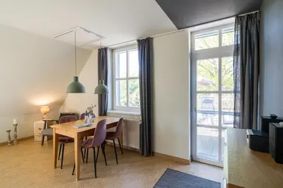 Ein Sitzbereich in der Unterkunft Haus am Schilf - Wohnung 7