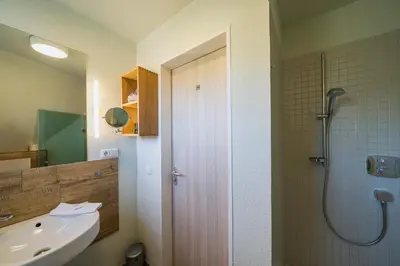 Ein Badezimmer in der Unterkunft Haus am Schilf - Wohnung 7