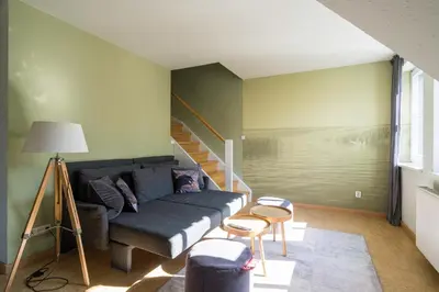 Ein Sitzbereich in der Unterkunft Haus am Schilf - Wohnung 7