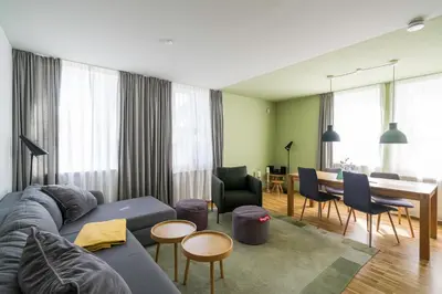 Ein Sitzbereich in der Unterkunft Haus am Schilf - Wohnung 5