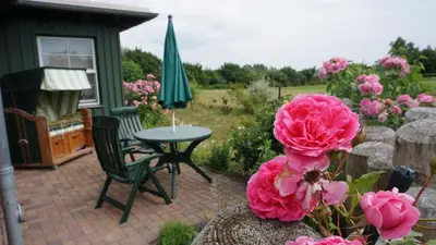 Ein Garten an der Unterkunft Atelierwohnung Götze