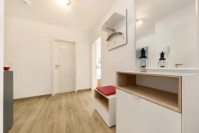 Küche/Küchenzeile in der Unterkunft Fewo Zingstblick - im Herzen von Zingst