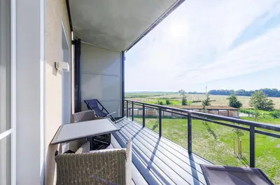 Ein Balkon oder eine Terrasse in der Unterkunft Alte Seefahrtschule App 33 