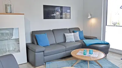 Ein Sitzbereich in der Unterkunft Beachside Zingst - Exklusiv und Strandnah
