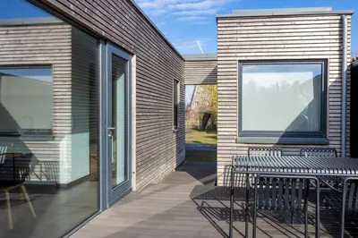 Ein Balkon oder eine Terrasse in der Unterkunft Light Flooded Holiday House On The Baltic Sea