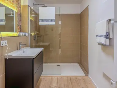 Ein Badezimmer in der Unterkunft Speicherresidenz App 1 5 - Hafenblick