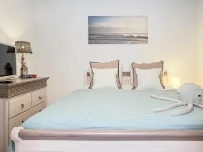 Ein Bett oder Betten in einem Zimmer der Unterkunft Speicherresidenz App 4 4 - Wasserblick