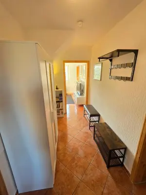 Ein Sitzbereich in der Unterkunft Kapitänshaus - Terrassenstube
