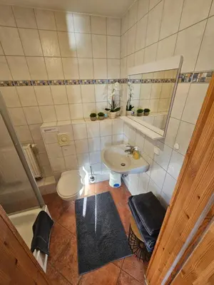 Ein Badezimmer in der Unterkunft Kapitänshaus - Terrassenstube