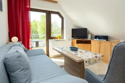 TV/Unterhaltungsangebot in der Unterkunft Haus Ahrens Wohnung 4