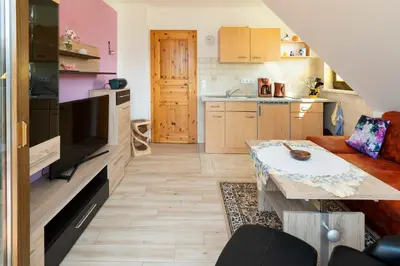 Küche/Küchenzeile in der Unterkunft Haus Ahrens Wohnung 5