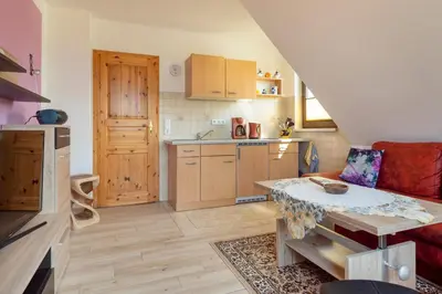 Küche/Küchenzeile in der Unterkunft Haus Ahrens Wohnung 5