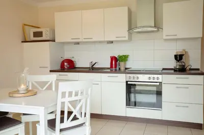 Küche/Küchenzeile in der Unterkunft Kavelweg 33a Villa Arielle Wohnung 2