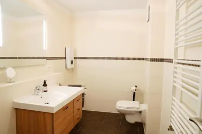 Ein Badezimmer in der Unterkunft Kavelweg 33a Villa Arielle Wohnung 2